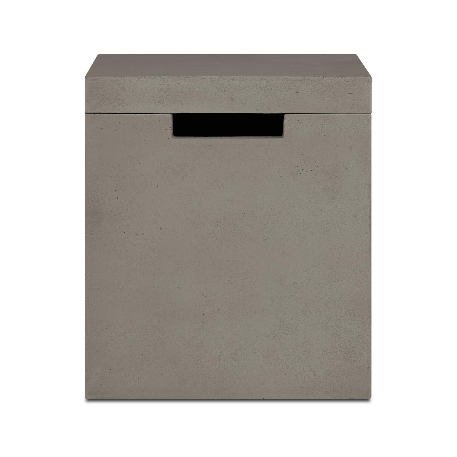 BBQGuys Signature 3707-FLNT Hickory Bay Propane Tank Cover - Flint - Handle - White Background thumbnail