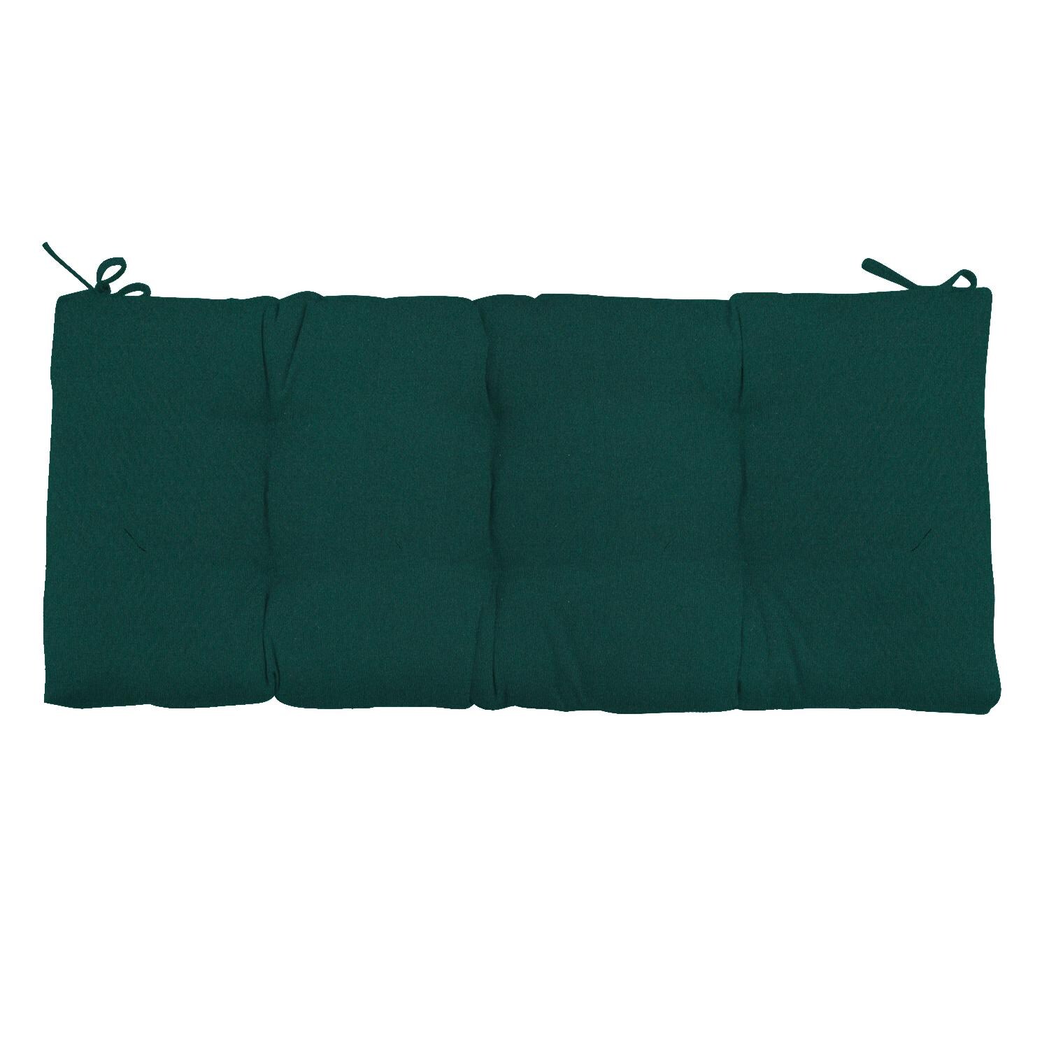 Sunbrella Canvas Forest Green Medium Outdoor Replacement Bench Cushion By UltimatePatio.com - Top View thumbnail