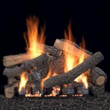 White Mountain Hearth By Empire 18-Inch Ponderosa Gas Log Set With Vent-Free Propane Slope Glaze Burner - Electronic Variable Remote image
