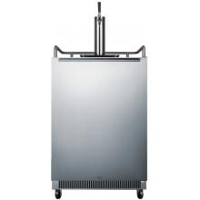 Summit 24-Inch 6.5 Cu. Ft. Single Tap Outdoor Rated Beer Dispenser / Kegerator - Stainless Steel - SBC678OS image