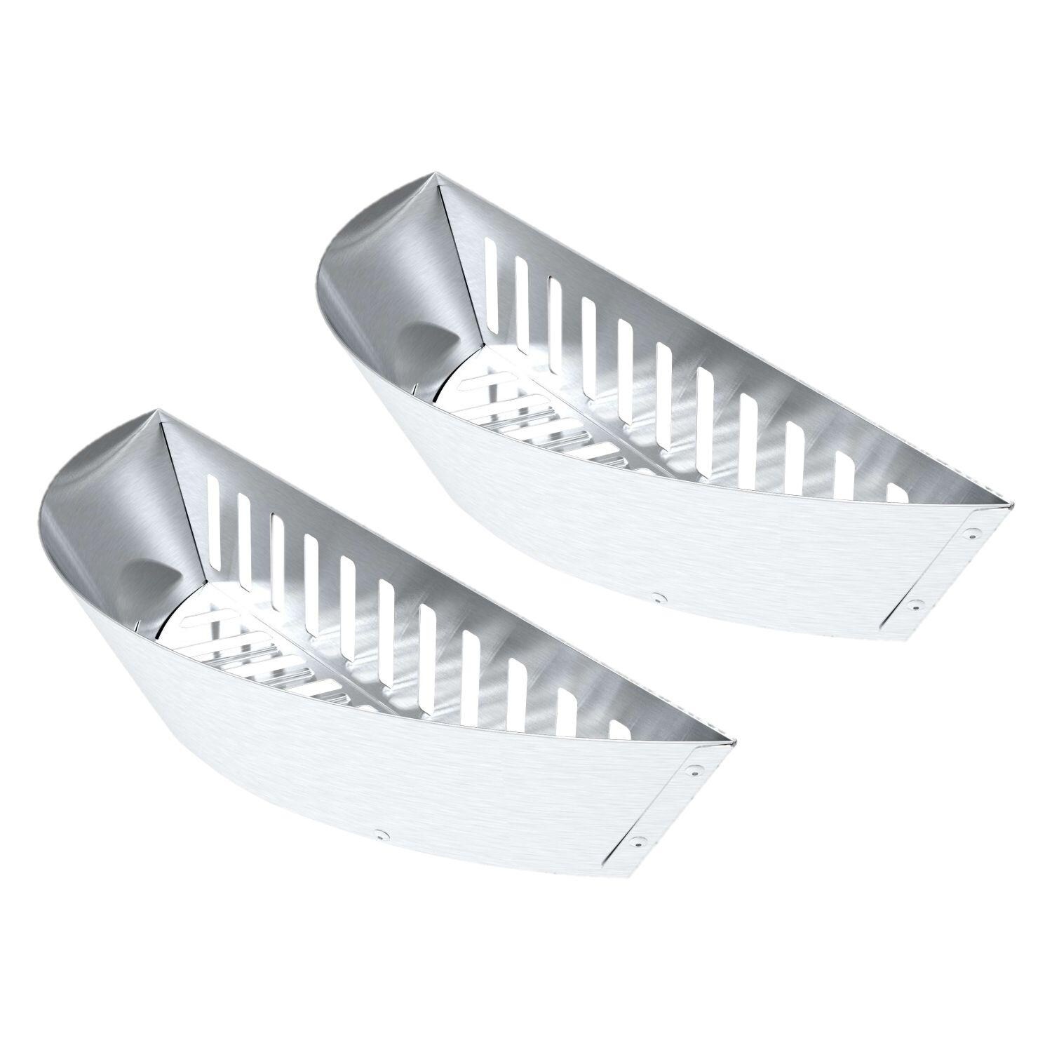 Broil King 13565 2 Pc Stainless Steel Charcoal Basket Set - Empty - White Background thumbnail