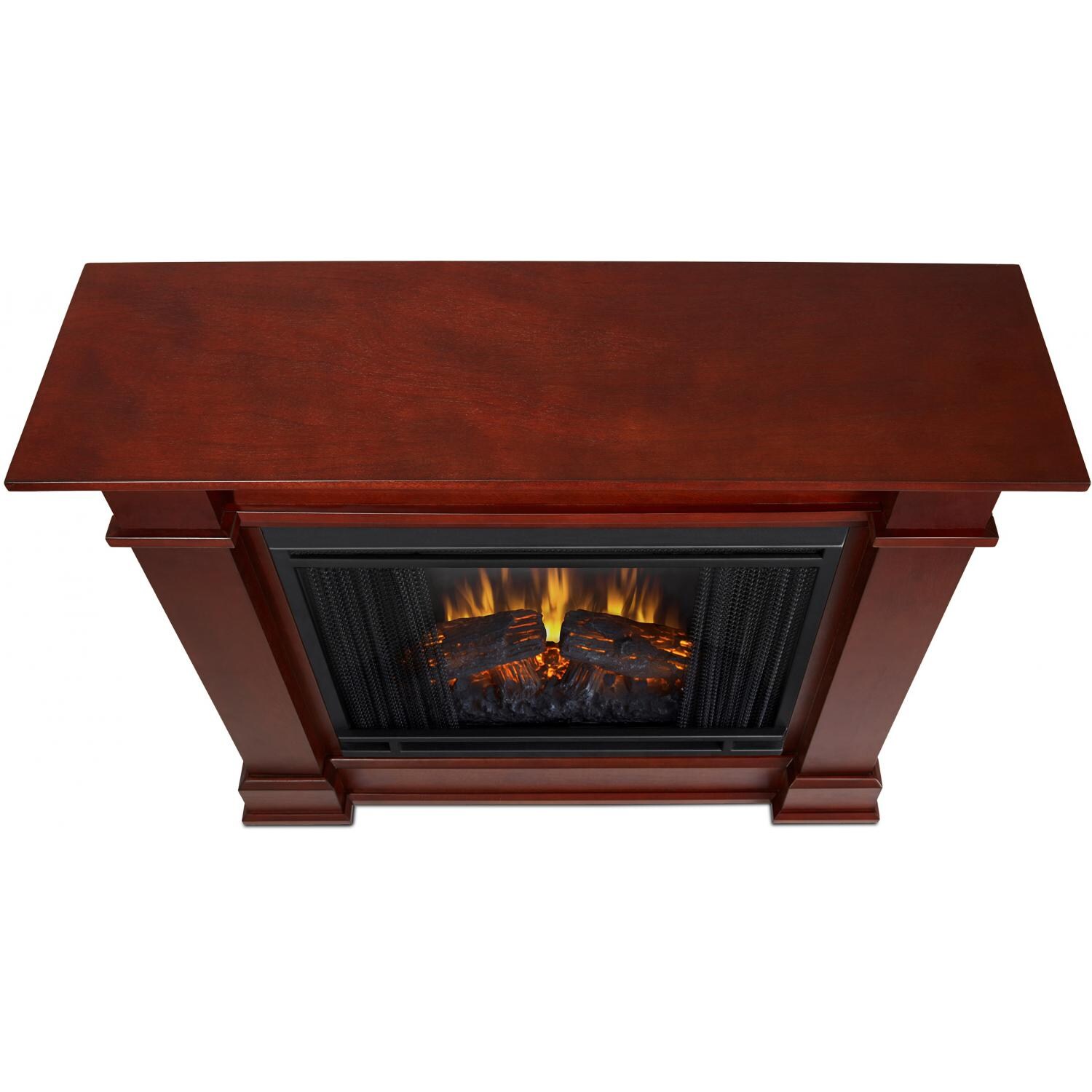 Real Flame Devin Petite 36-Inch Electric Fireplace With Mantel - Dark Espresso - 1220E-DE : Gas Log Guys The sleek styling and compact profile of the Devin Petite collection makes it an ideal electric fireplace for smaller spaces. Fireplace has a dark espresso finish and includes a mantel
