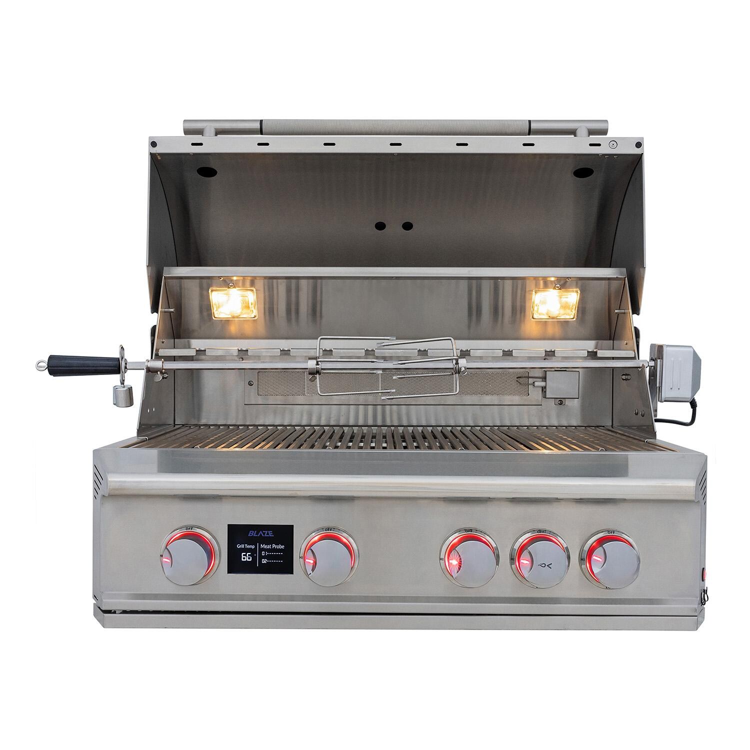Blaze LTE PRO 32-in 4-Burner Built-In Natural Gas Grill w/ Digital Temperature Screen & Rotisserie - BLZ-4LTEPRO-NG