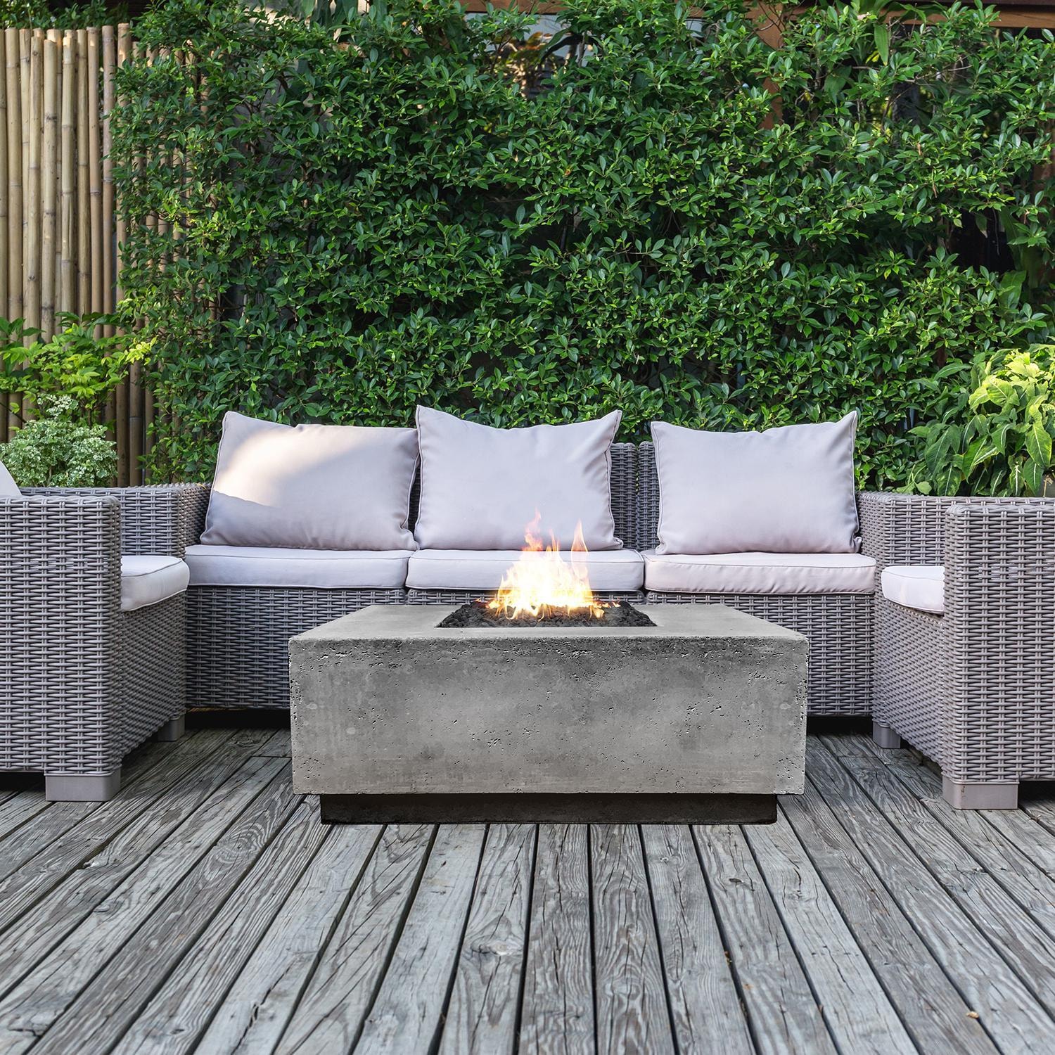 Lakeview Outdoor Designs SCPH-406-5LP Cascata Bay 2 36-Inch Propane Gas Square Fire Pit Table - Lifestyle (NOT ACTUAL COLOR) thumbnail