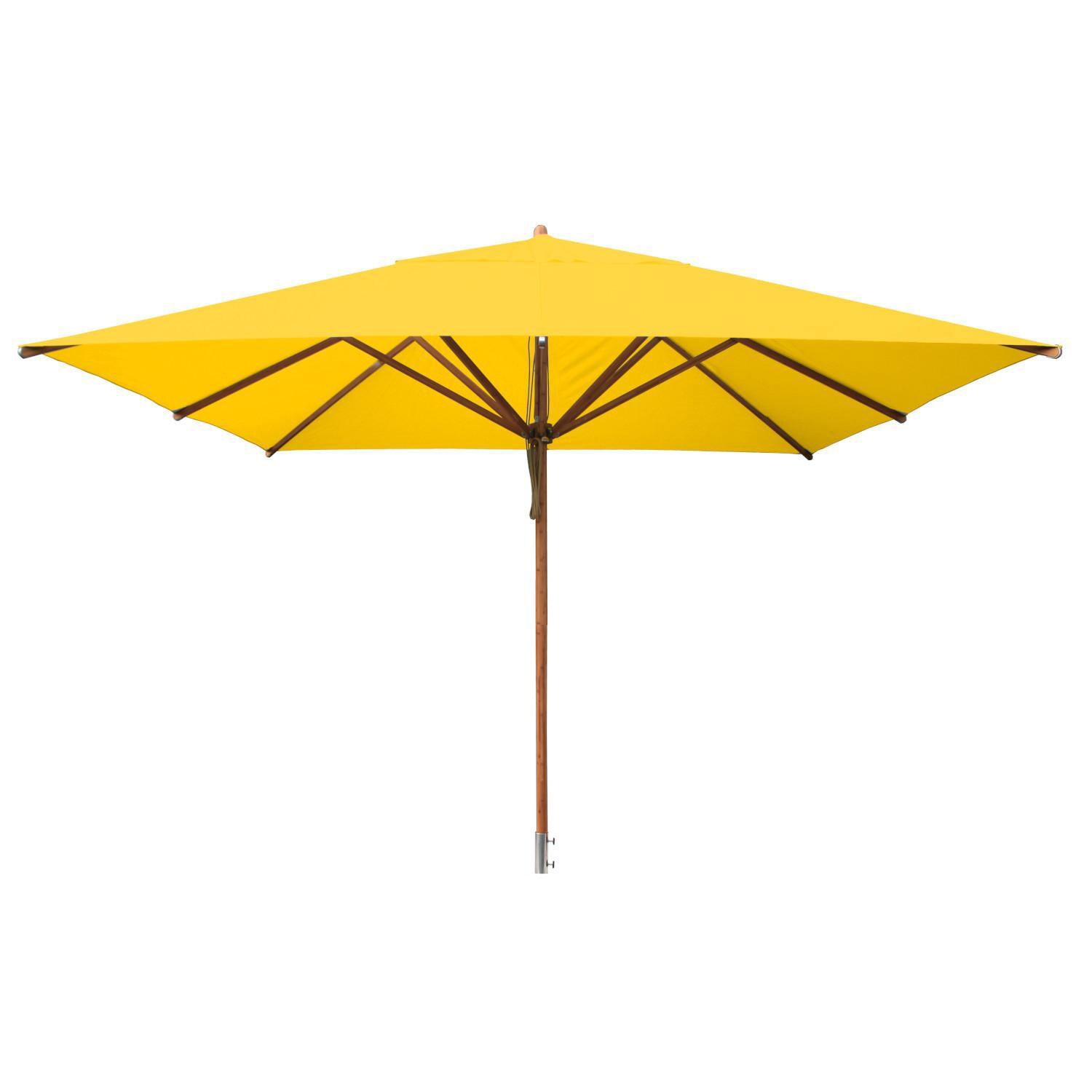 Bambrella Levante 11 Ft. Square Market Umbrella With Yellow Canopy (Umbrella Base Not Included) thumbnail