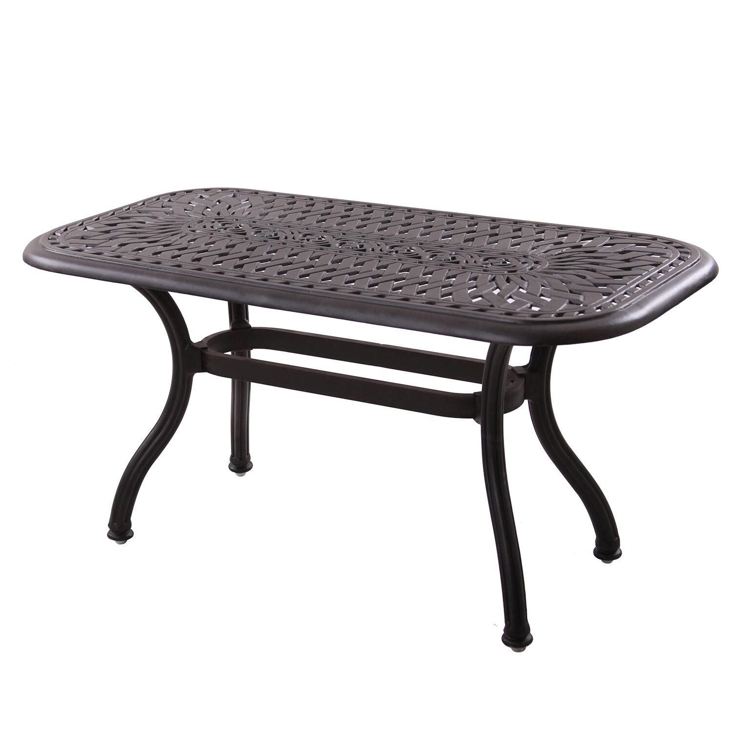 Darlee Series 60 Patio Coffee Table in Antique Bronze - White Backgorund thumbnail