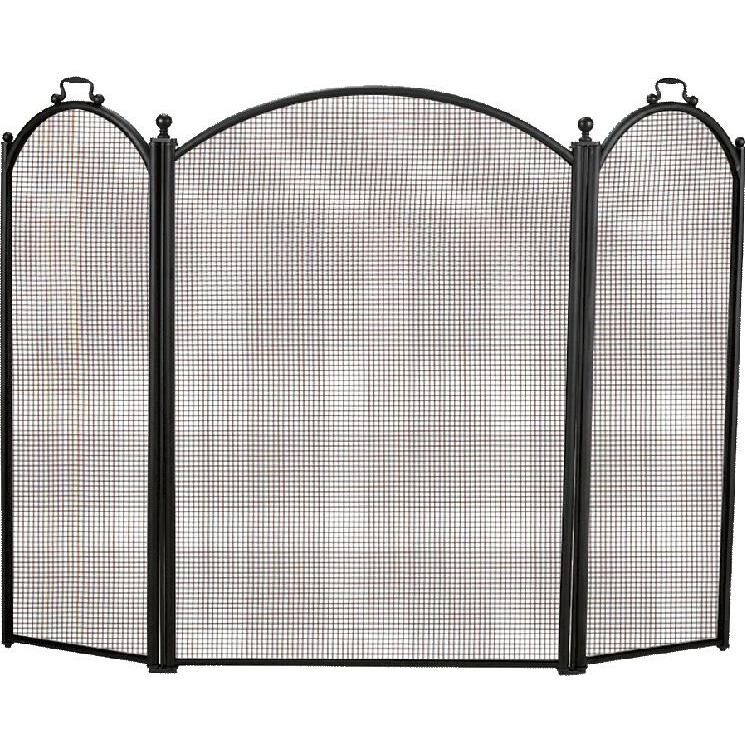 Alpine Flame 52-Inch 3-Fold Arched Black Fireplace Screen - 29 Inches Tall thumbnail