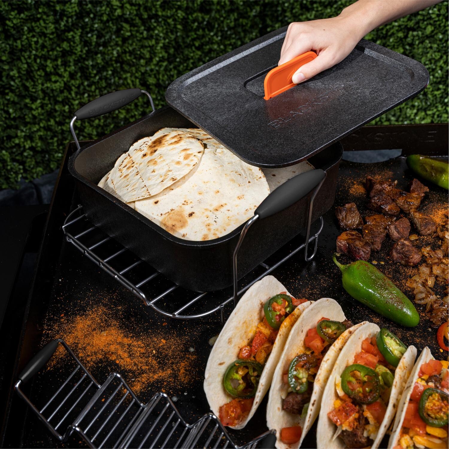 Blackstone 5626 Taco Kit - Tortilla Warmer Trivet w/ Tortilla Warmer & Tortillas - Lifestyle thumbnail