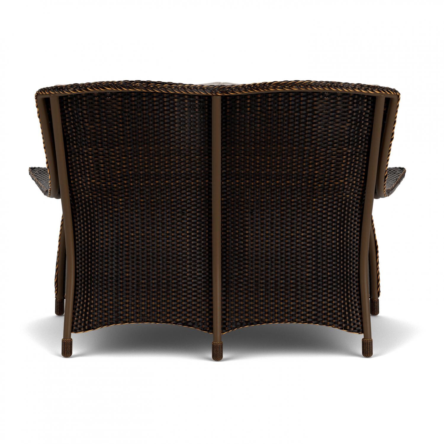 Lloyd Flanders Mandalay Loveseat in Mink Finish with Remy Cloud fabric - Back thumbnail