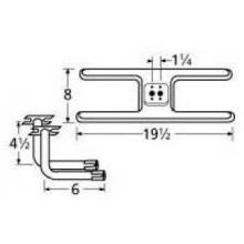Stainless Steel H Twin, Centered, 1.25 Inch Offset Burner 10602-75702 image