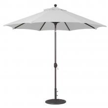 Galtech 9 Ft. Octagonal Aluminum Patio Market Umbrella W/ Crank Lift And Deluxe Auto Tilt - Antique Bronze Frame W/ Canvas Sunbrella image