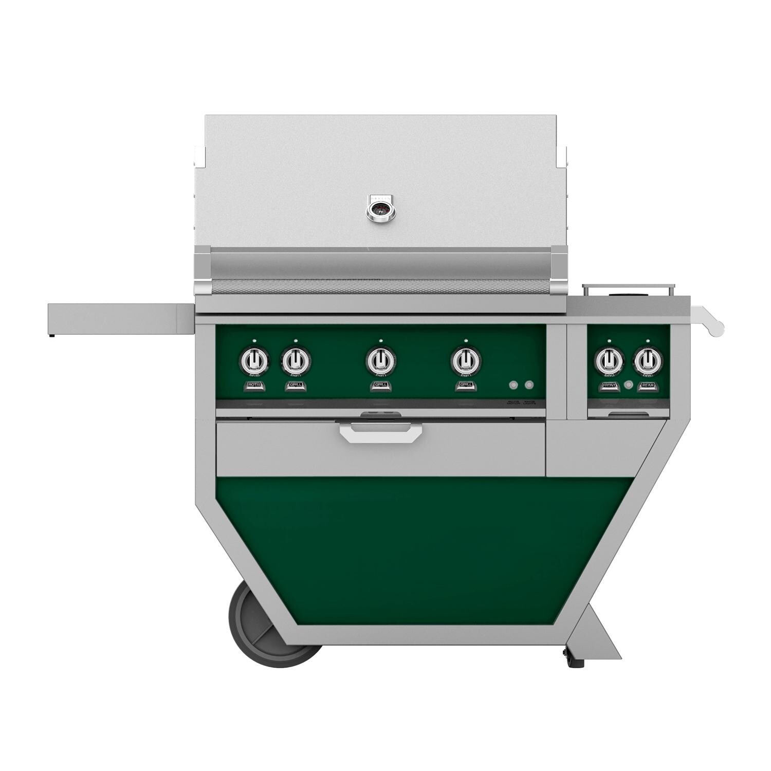 Hestan Deluxe 36-Inch Freestanding Propane Gas Grill W/ Sear Burner, Rotisserie & Double Side Burner - Grove - GMBR36CX2-LP-GR thumbnail