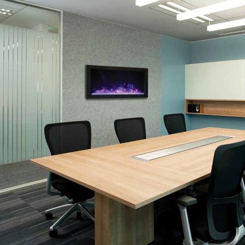 Amantii 30-inch Panorama Extra Slim Electric Fireplace - Installed thumbnail