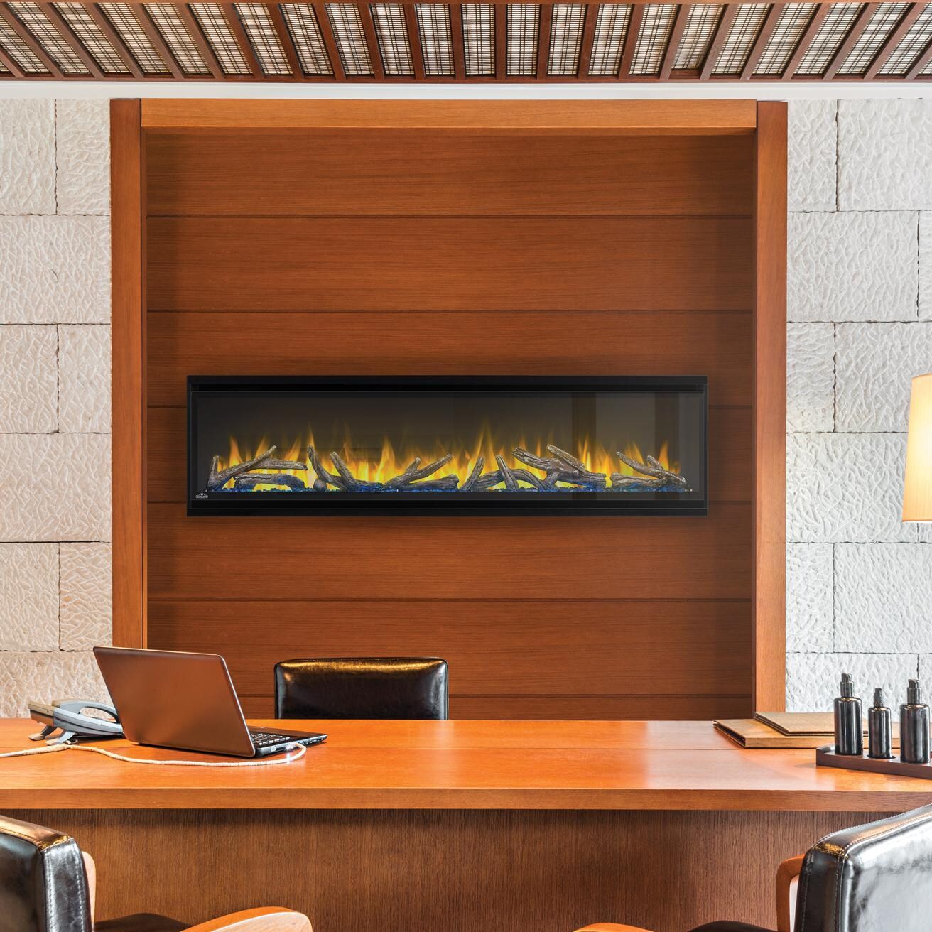 Napoleon Alluravision Deep 60Inch Wall Mount Electric Fireplace NEFL60CHD BBQGuys