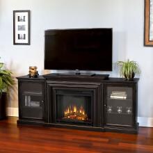 Real Flame Frederick 72-Inch Electric Fireplace Entertainment Center - Blackwash - 7740E-BW image