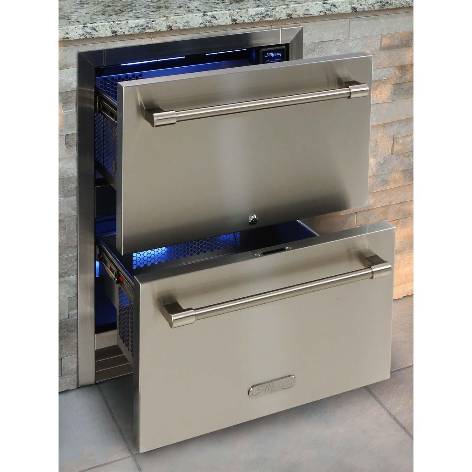 Alfresco AR-24D PolarCore 24-in 5.67 Cu. Ft.  Outdoor 2 Drawer Refrigerator - Lifestyle thumbnail