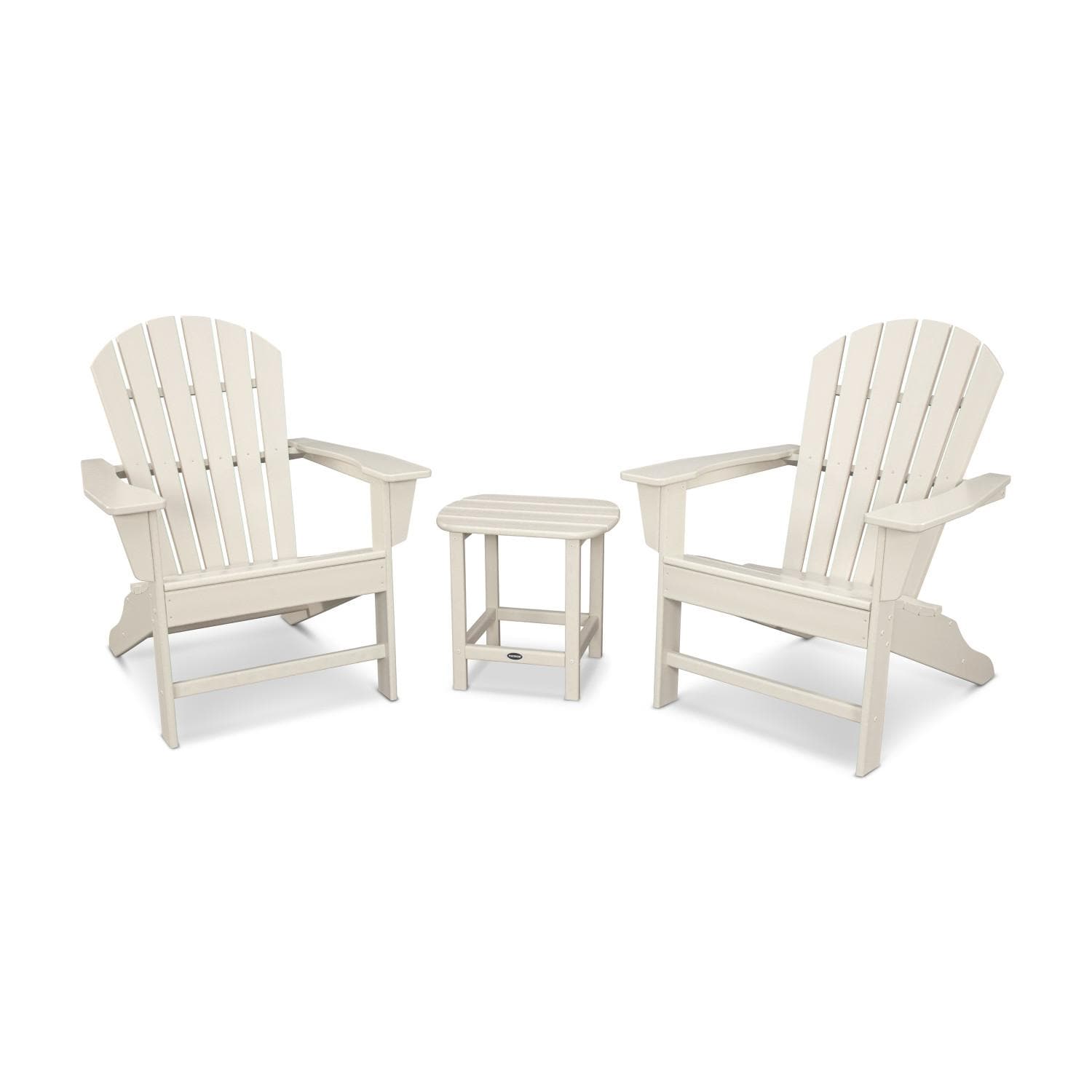 POLYWOOD South Beach 3 Pc Recycled Plastic Seating Set in Sand by - PWS175-1-SA