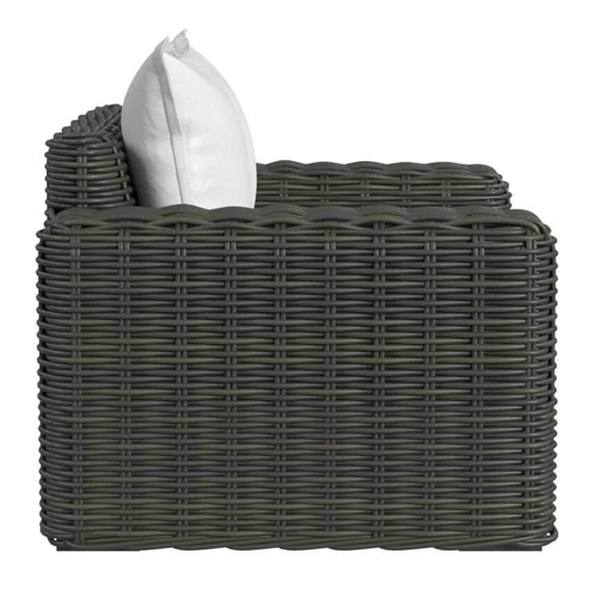 Cabo Resin Wicker Oversized Club Chair in Kahlua/Soothe Pearl by Sunset West - Side - White Background thumbnail