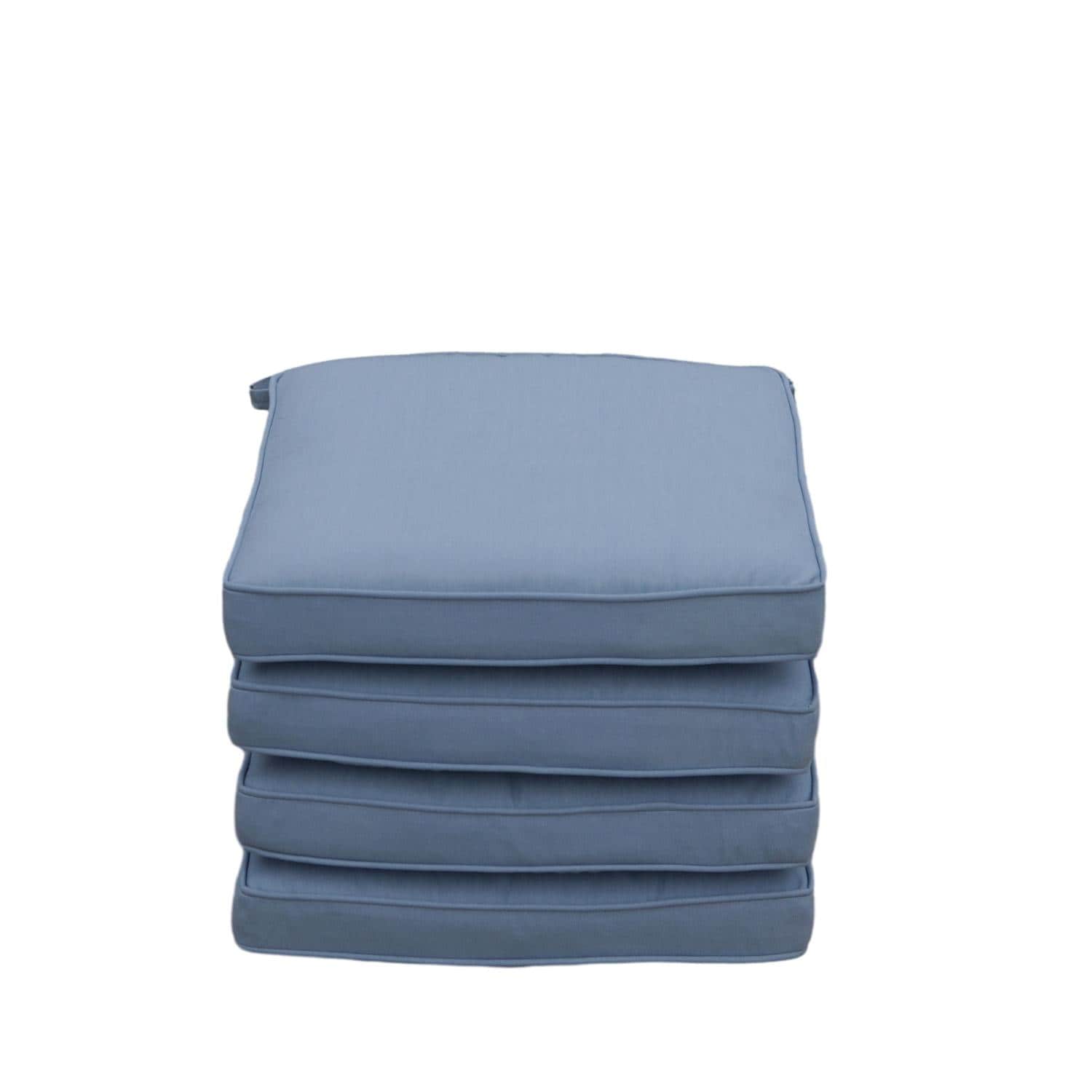Darlee Nassau Replacement Dining Chair Cushion - Set of 4 - Sky Blue