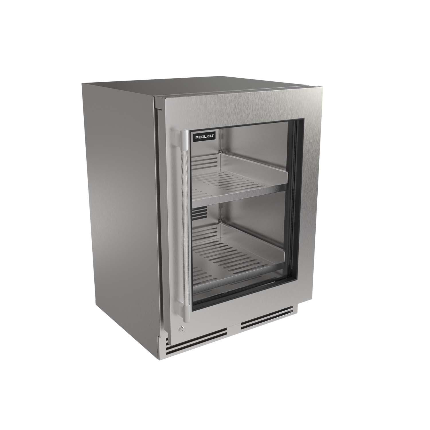 Perlick G5RE24GL G5 Luxe 24-in 5 Cu. Ft. Refrigerator w/ Panel Ready Glass Door - White Background thumbnail