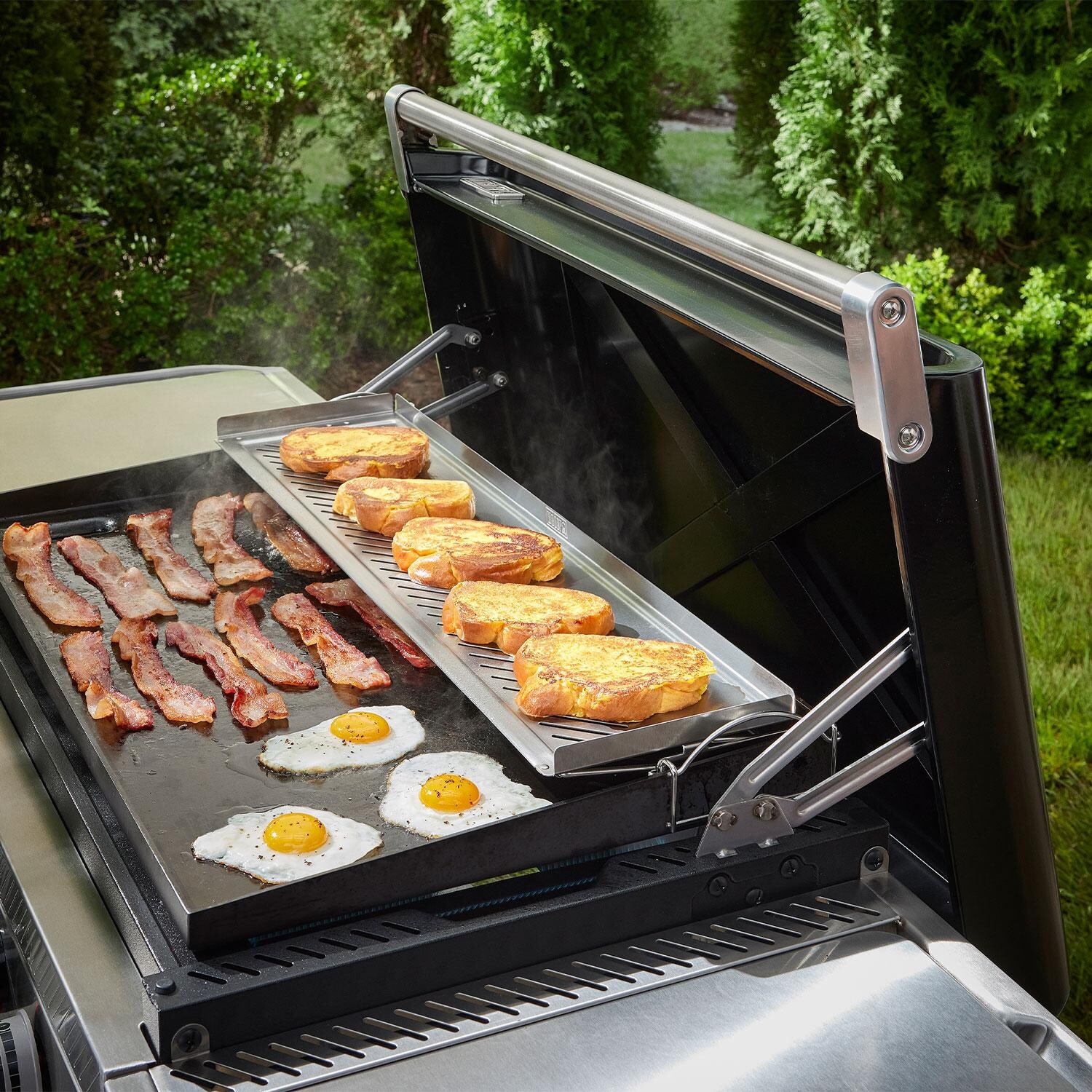 Weber 3400164 Warming Rack for 30-in Griddle - Attached to Grill - Lifestyle thumbnail