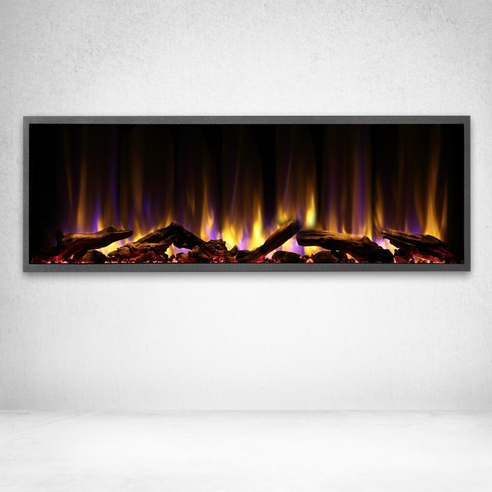 Dynasty DY-BEF57 Harmony Series 57-Inch Built-In Electric Fireplace - Shown with Logs thumbnail