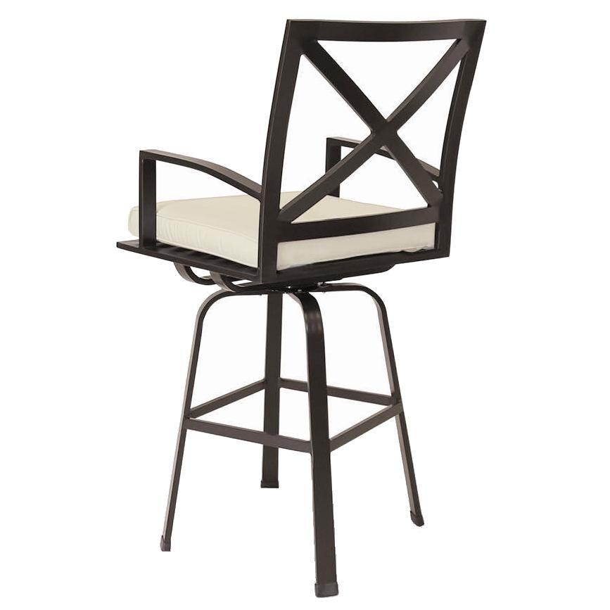 La Jolla Aluminum Patio Counter Height Swivel Bar Stool -Back View thumbnail