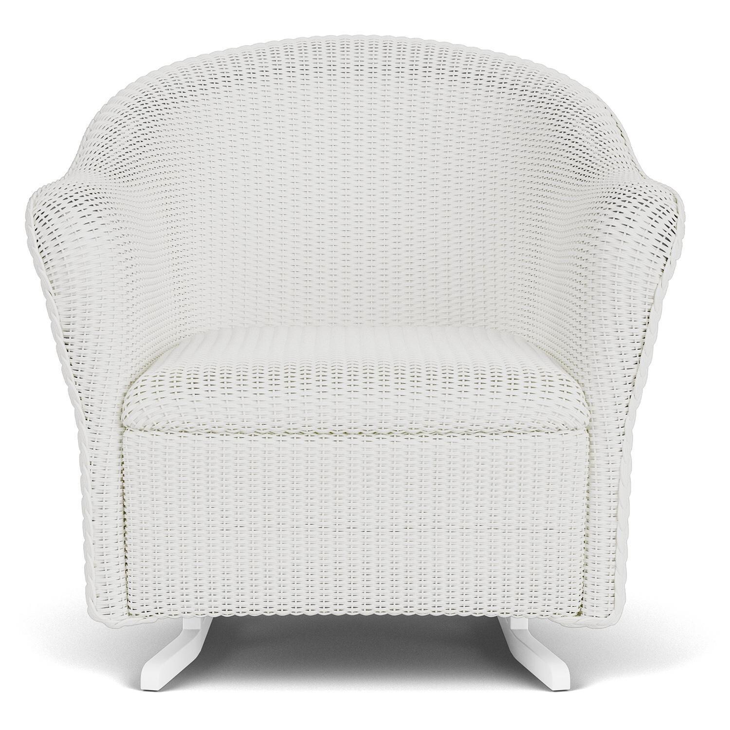 Reflections Lloyd Loom Rocking Club Chair in Matte White by Lloyd Flanders