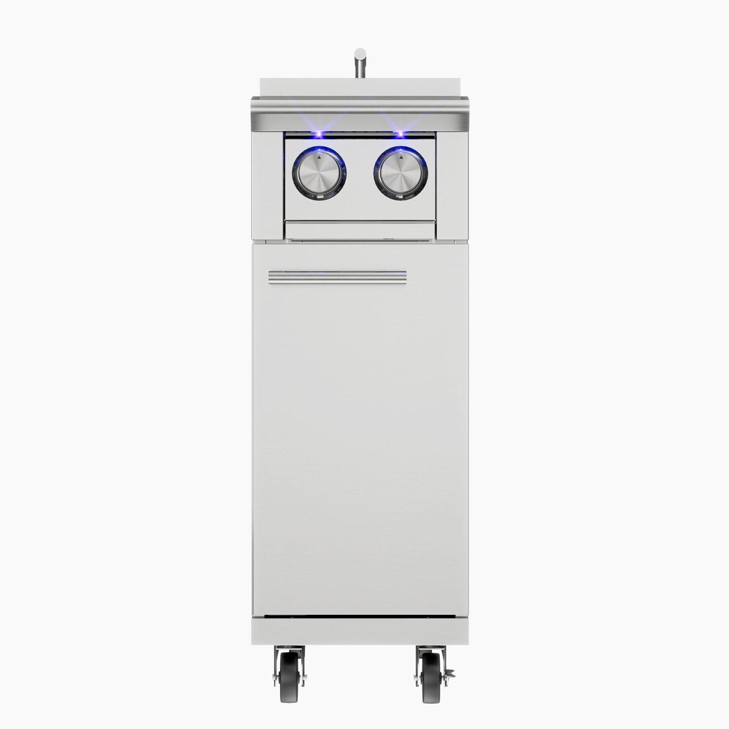 XO Stainless Steel Side Burner Cart - XOGCARTSBXLT