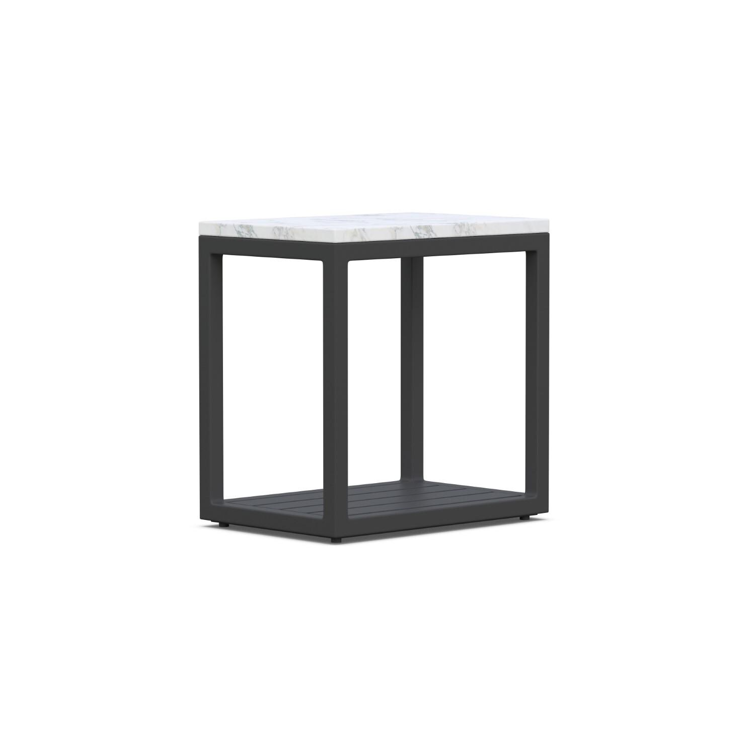 Azzurro Living SEV-A16ST Seaview Aluminum End Table in Charcoal - Angled - White Background thumbnail