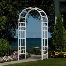 New England Arbors Athens 7 Ft Vinyl Arbor