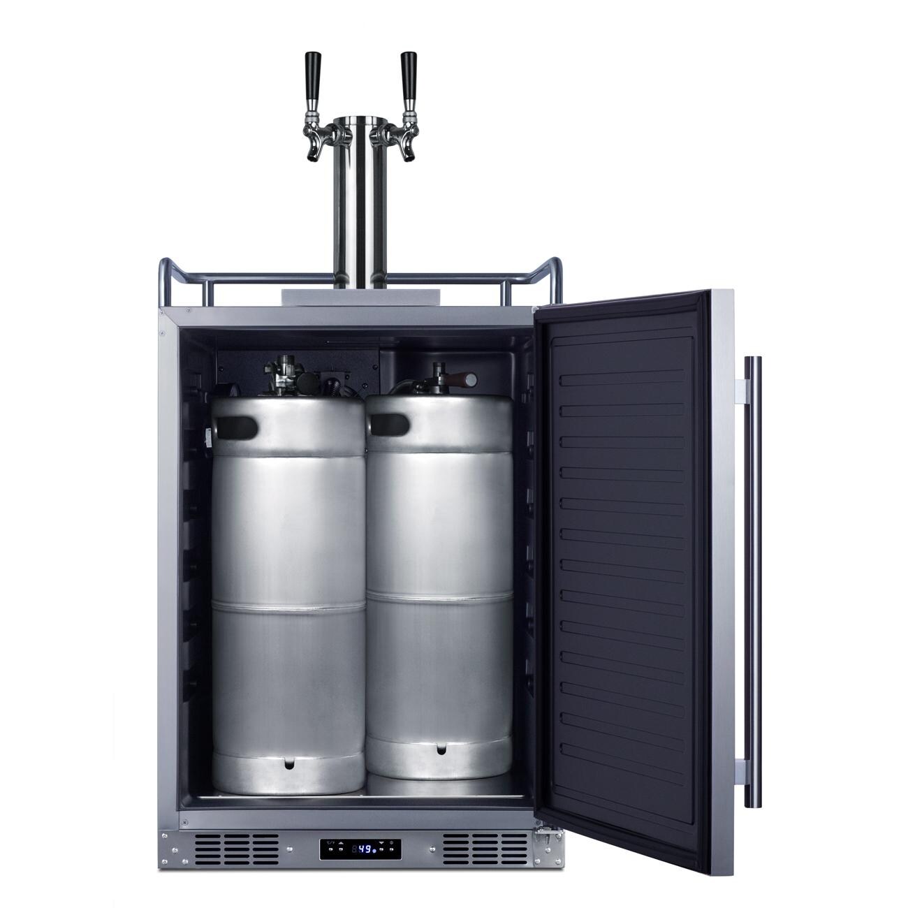 Summit SBC683OSTWIN Commercial Outdoor Rated Double Tap Beer Dispenser / Kegerator - With Tanks thumbnail