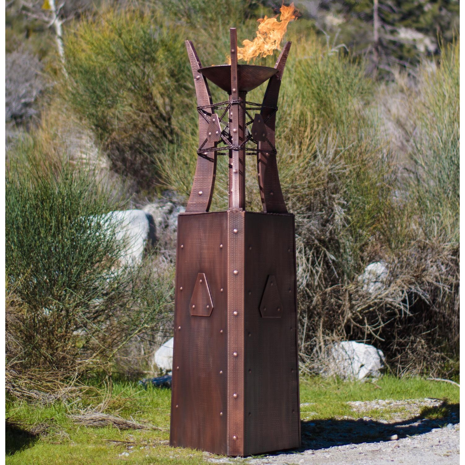 Bastille 87 - Tall Hammered Copper Fire Tower in Environment thumbnail