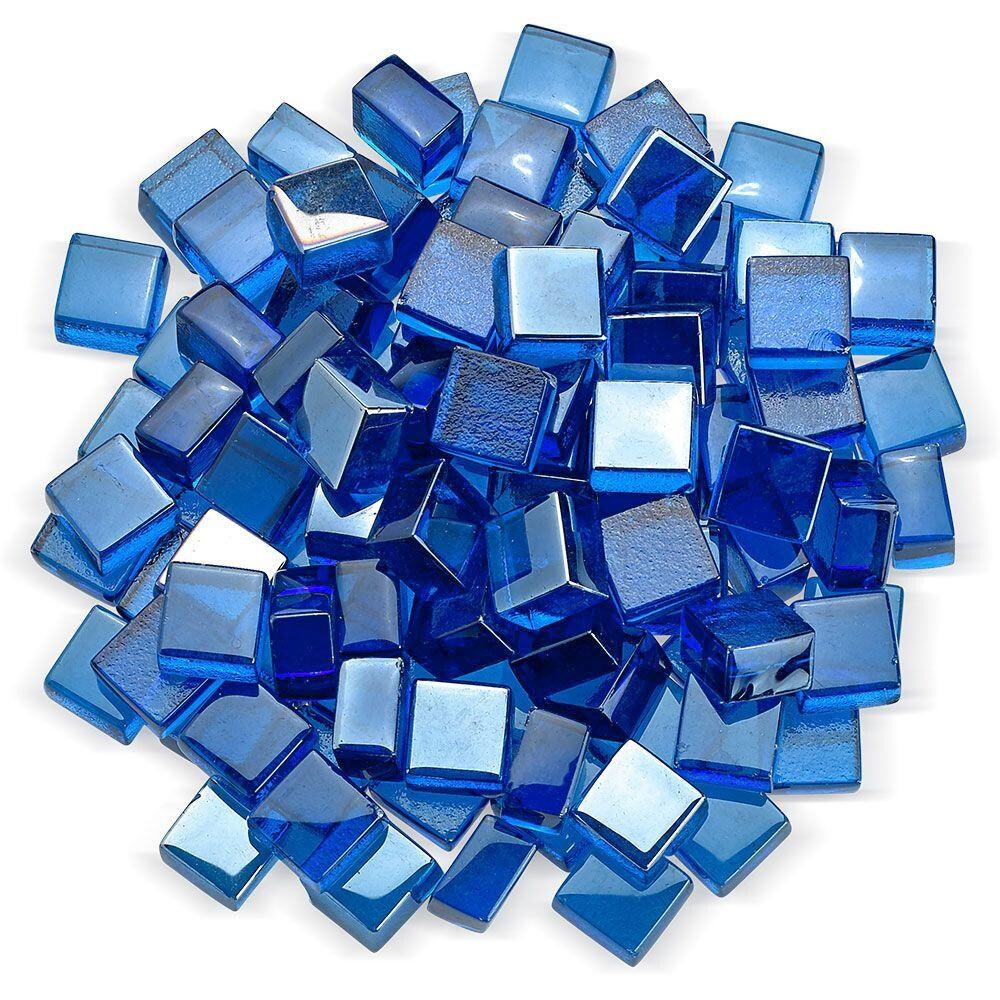 BBQGuys Signature AFF-PABLLST12-2-10 1/2-Inch Pacific Blue Luster Cubes - Top View thumbnail