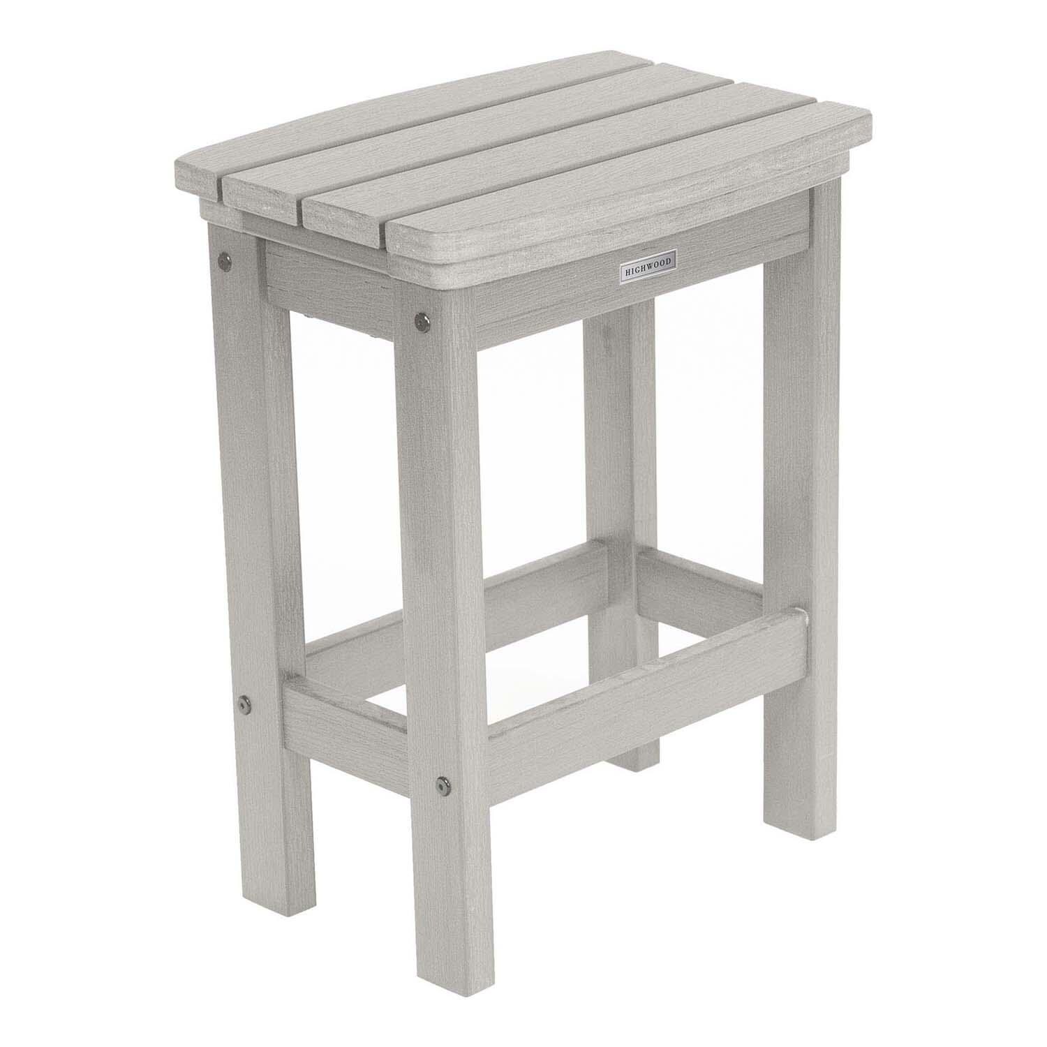 Hart Lane Polyresin Bar Stool Counter Height in Harbor Gray By Lakeview Outdoor Designs - Angled Right - White Background thumbnail