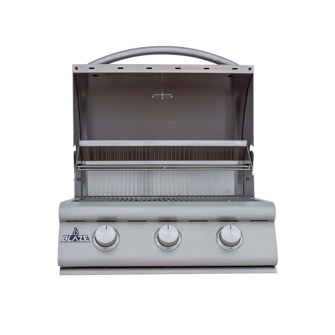 Blaze BLZ-3BCM-NG 25-in Natural Gas Grill - Lid Open - White Background thumbnail