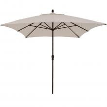 8 Ft. X 11 Ft. Rectangular Aluminum Patio Umbrella W/ Crank Lift By Lakeview Outdoor Designs - Black Frame / Sunbrella Cast Ash Canopy image