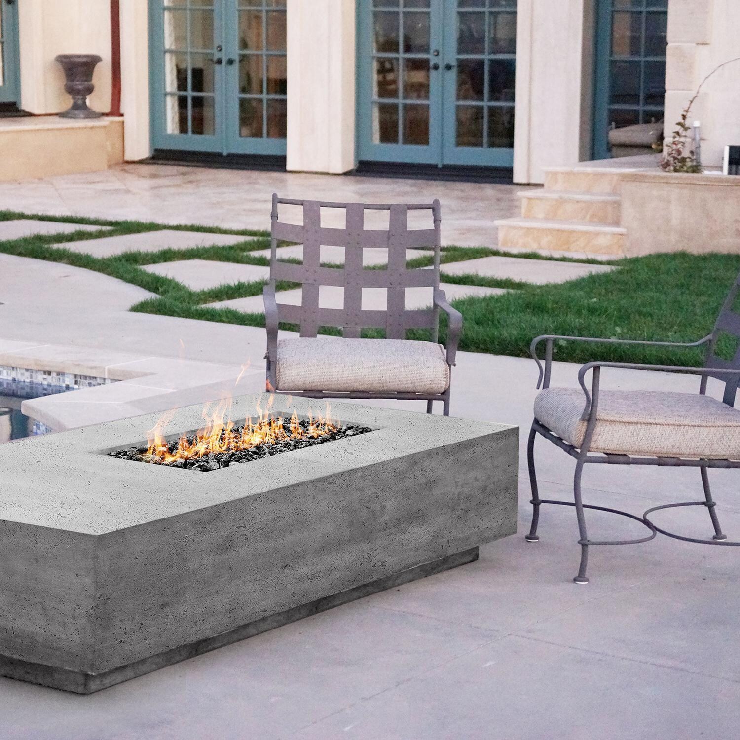 Prism Hardscapes SCPH-409-6NG Tavola 5 80-Inch Natural Gas Rectangular Fire Pit Table - Lifestyle (NOT ACTUAL COLOR) thumbnail