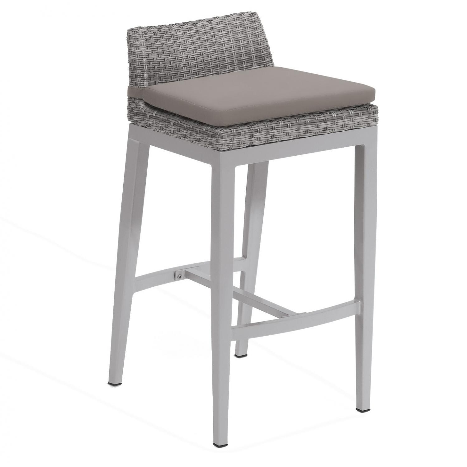 Argento Wicker Patio Bar Stool W/ Stone Cushion By Oxford Garden thumbnail