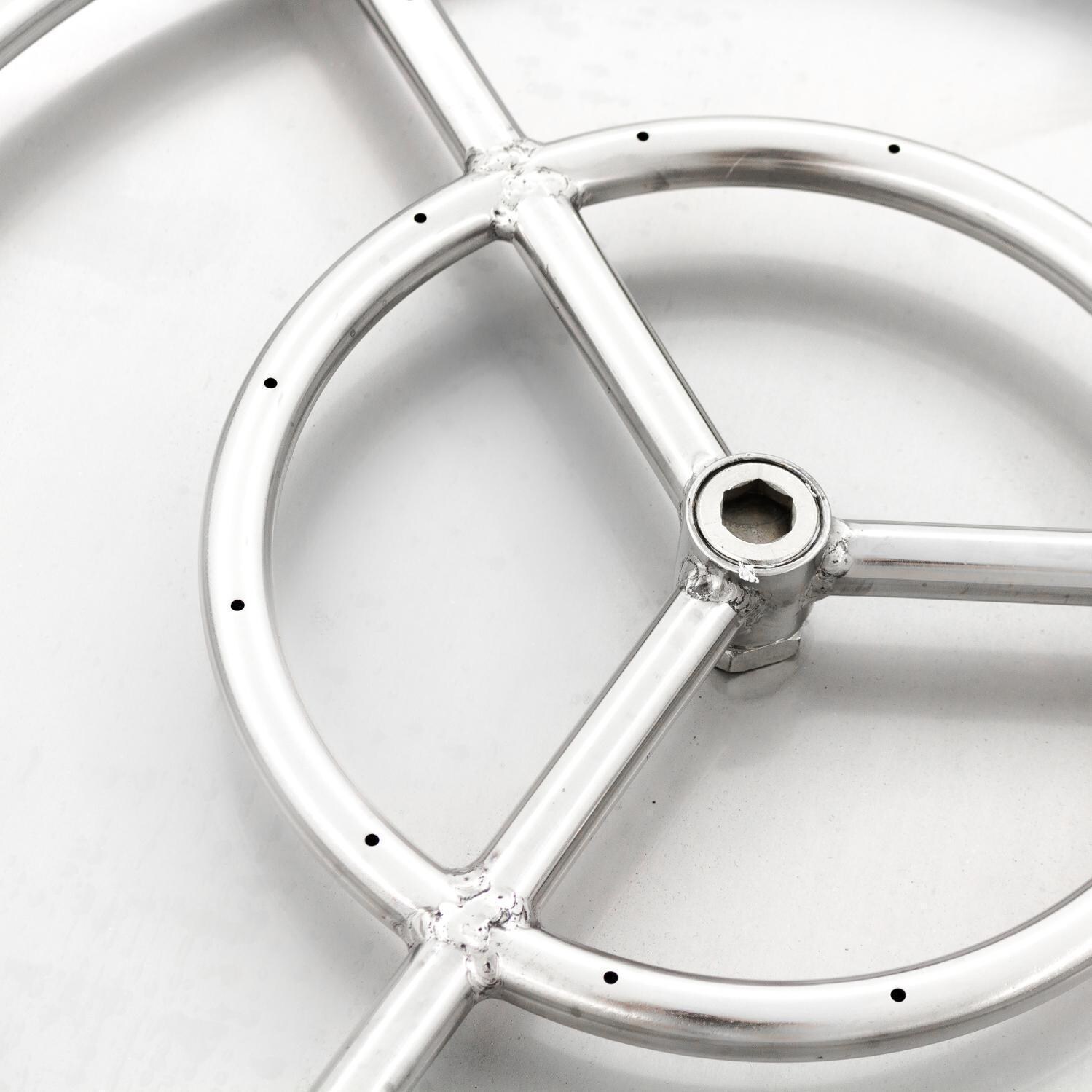 BBQGuys Signature Series 36-Inch Round Flat Pan With Ring Burner - Burner Detail thumbnail