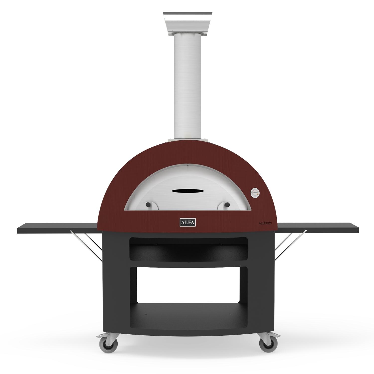 Alfa Allegro 39-Inch Outdoor Wood-Fired Pizza Oven - Antique Red - FXALLE-LROA