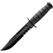 Ka-Bar Black Fighting/Utility Knife, 2 Inch Serrated Edge W/ Kydex Sheath