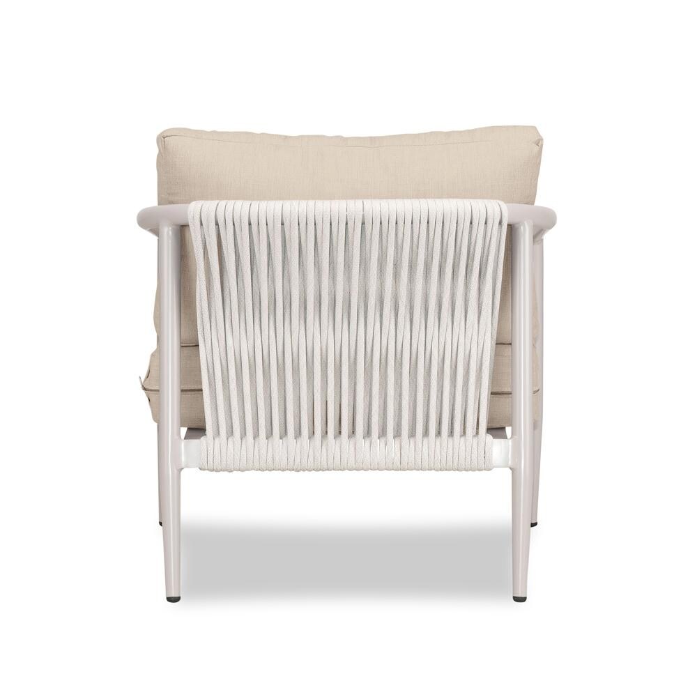 Lakeview Midnight Cove Aluminum Club Chair in Urban Stone/Carrera/Canvas Flax - Back - White Background thumbnail