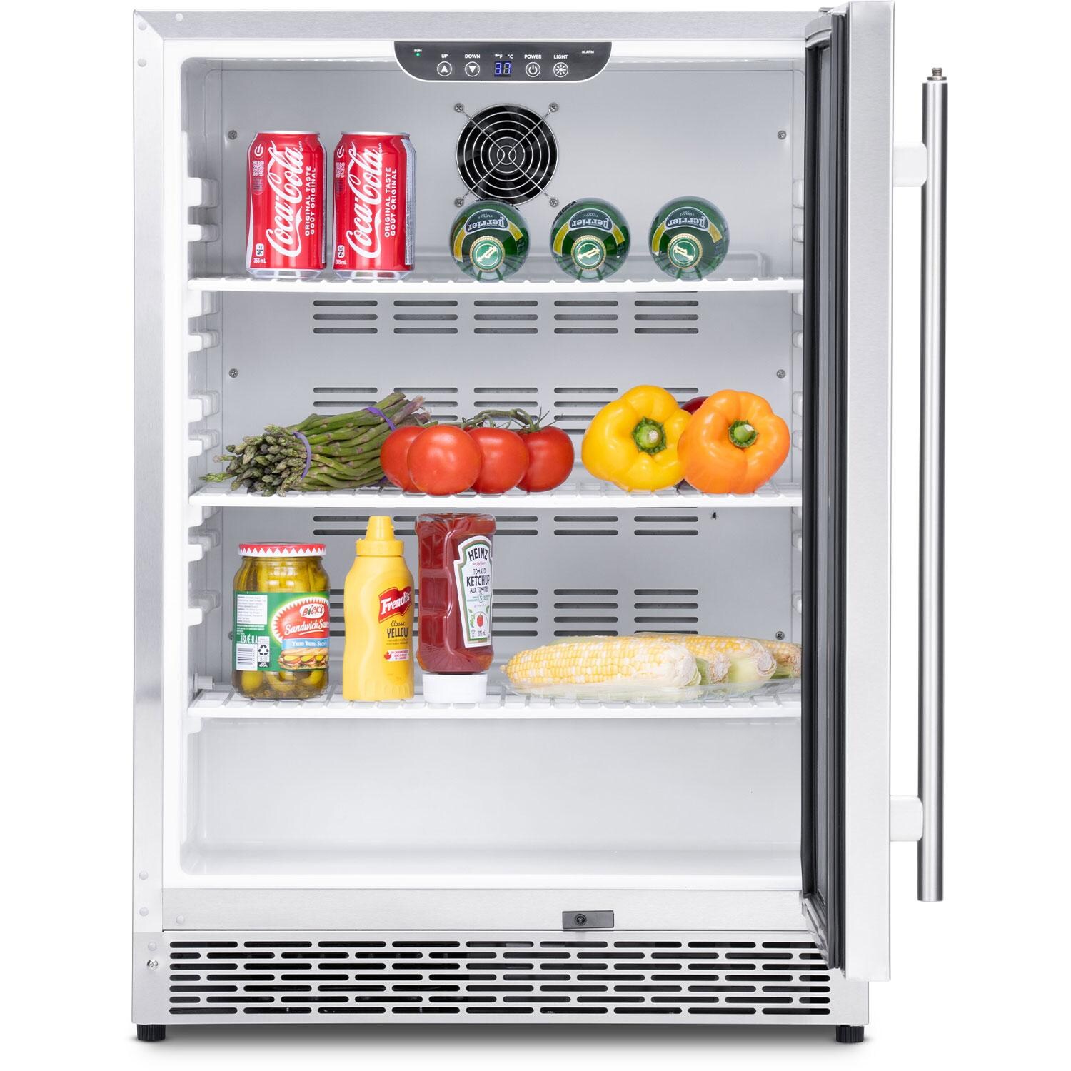 Napoleon NFR055OUSS-1 24-in 5.5 Cu. Ft. Outdoor Rated Refrigerator - Beverages & Fruit Stored - White Background thumbnail