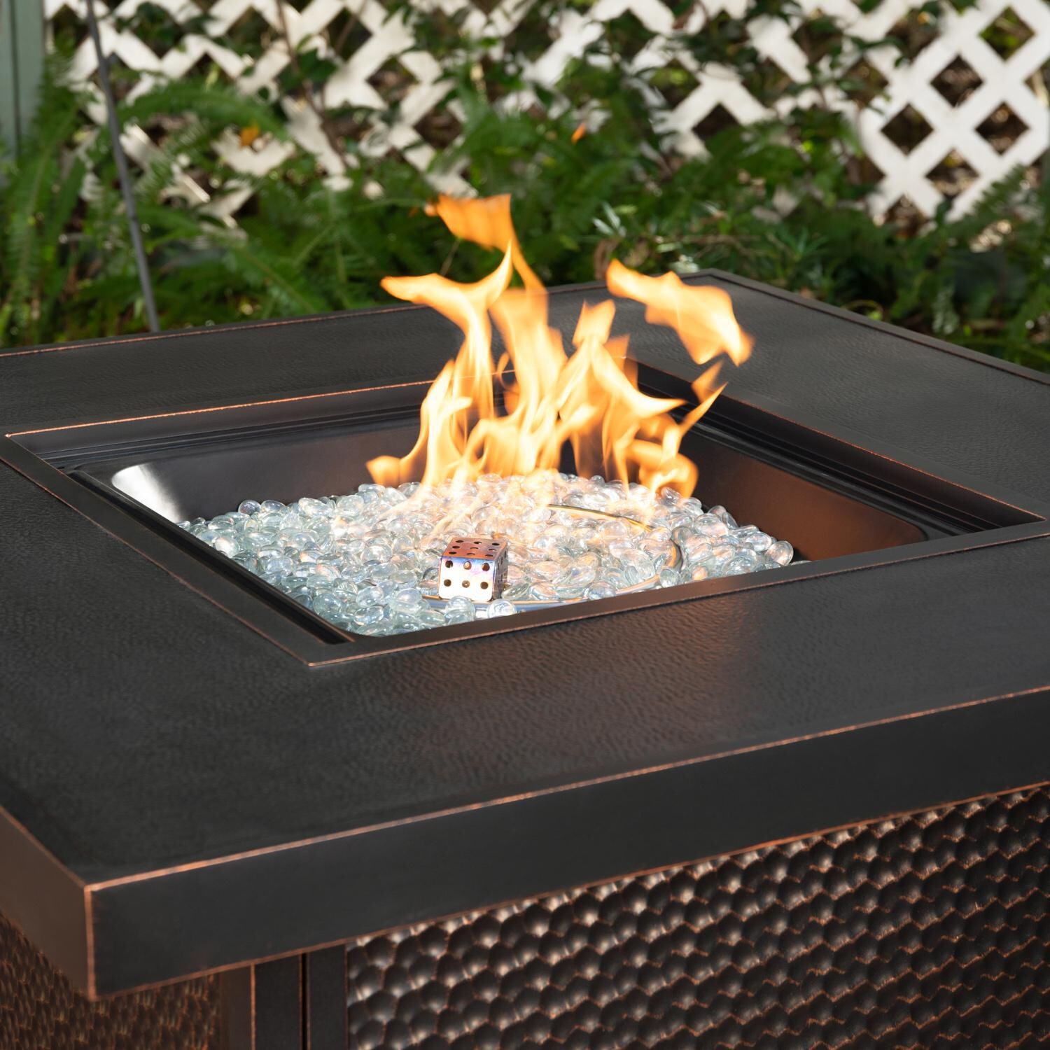 Ultimate Patio 62751-NG La flore 40-Inch Square Aluminum Natural Gas Fire Pit - Flames thumbnail