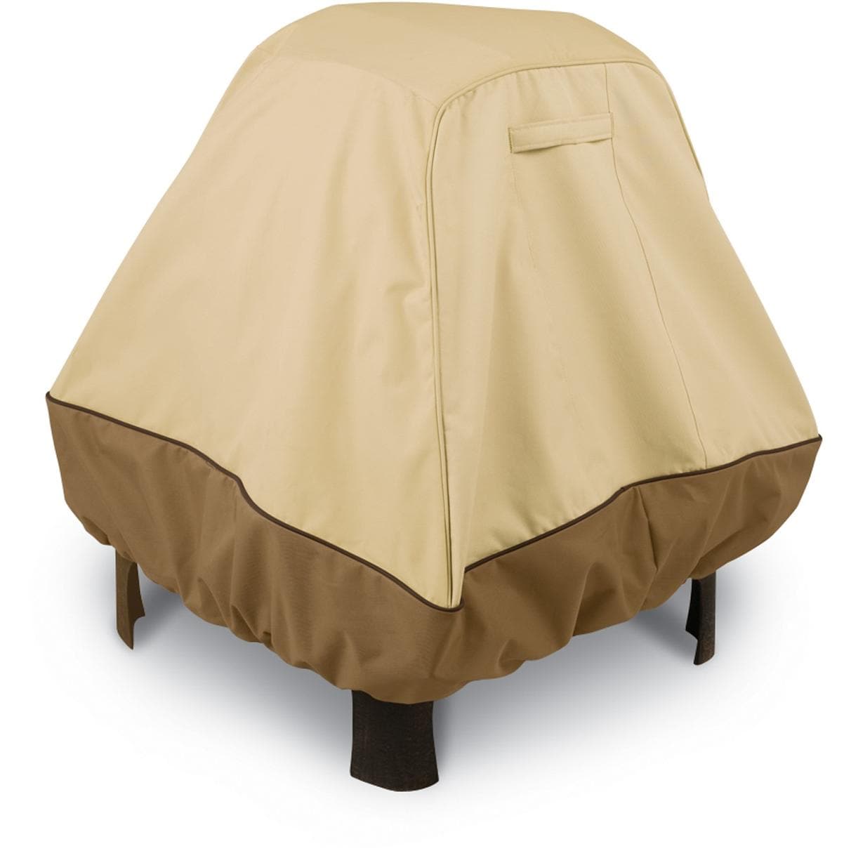 Classic Accessories Veranda Patio Fire Pit Cover - Pebble/Bark/Earth - XL Stand-Up