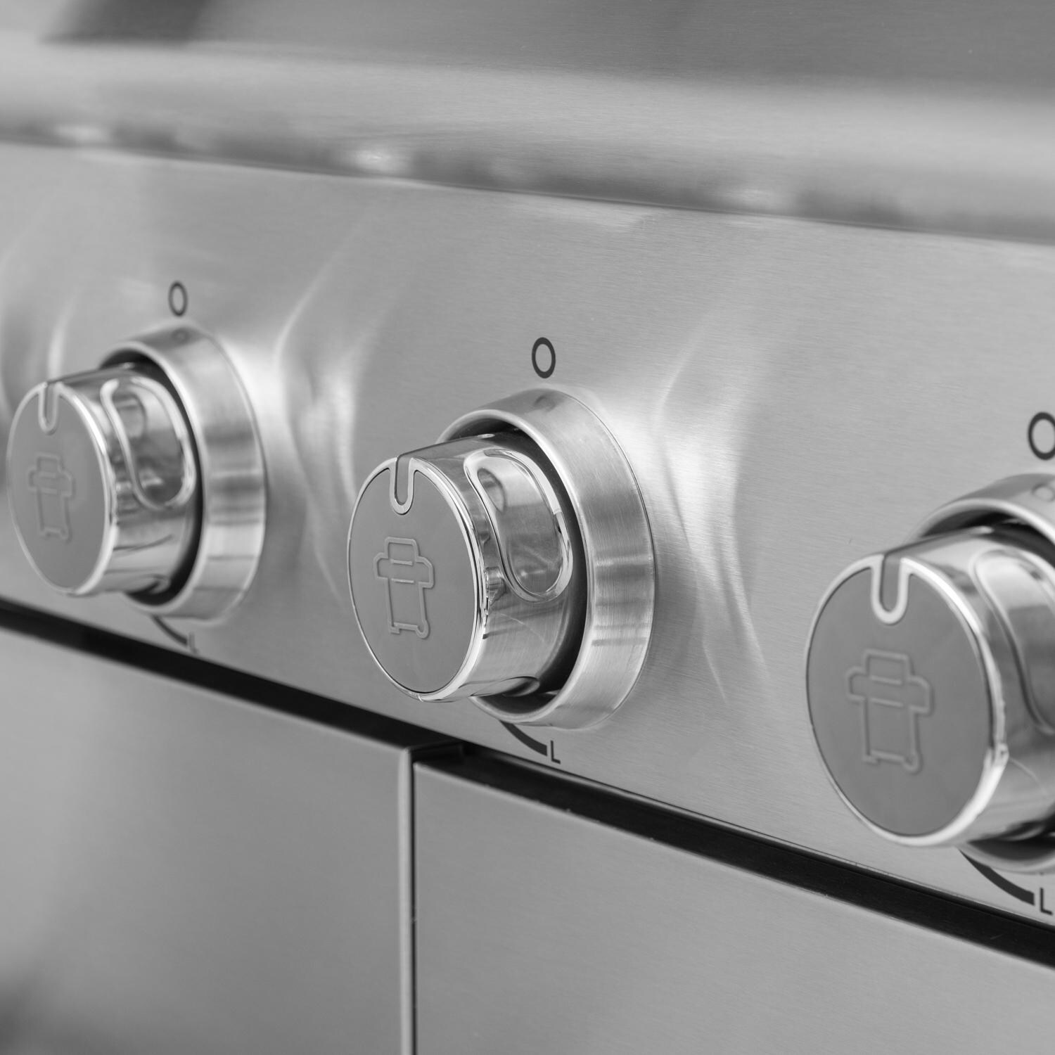 Nexgrill - 720-0958AE - Deluxe 27-Inch Propane Gas Grill On Cart With Infrared Side Burner - Control Knobs thumbnail