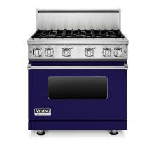 Viking Professional 7 Series 36-Inch 6-Burner Propane Gas Range - Cobalt Blue - VGR73626BCBLP image