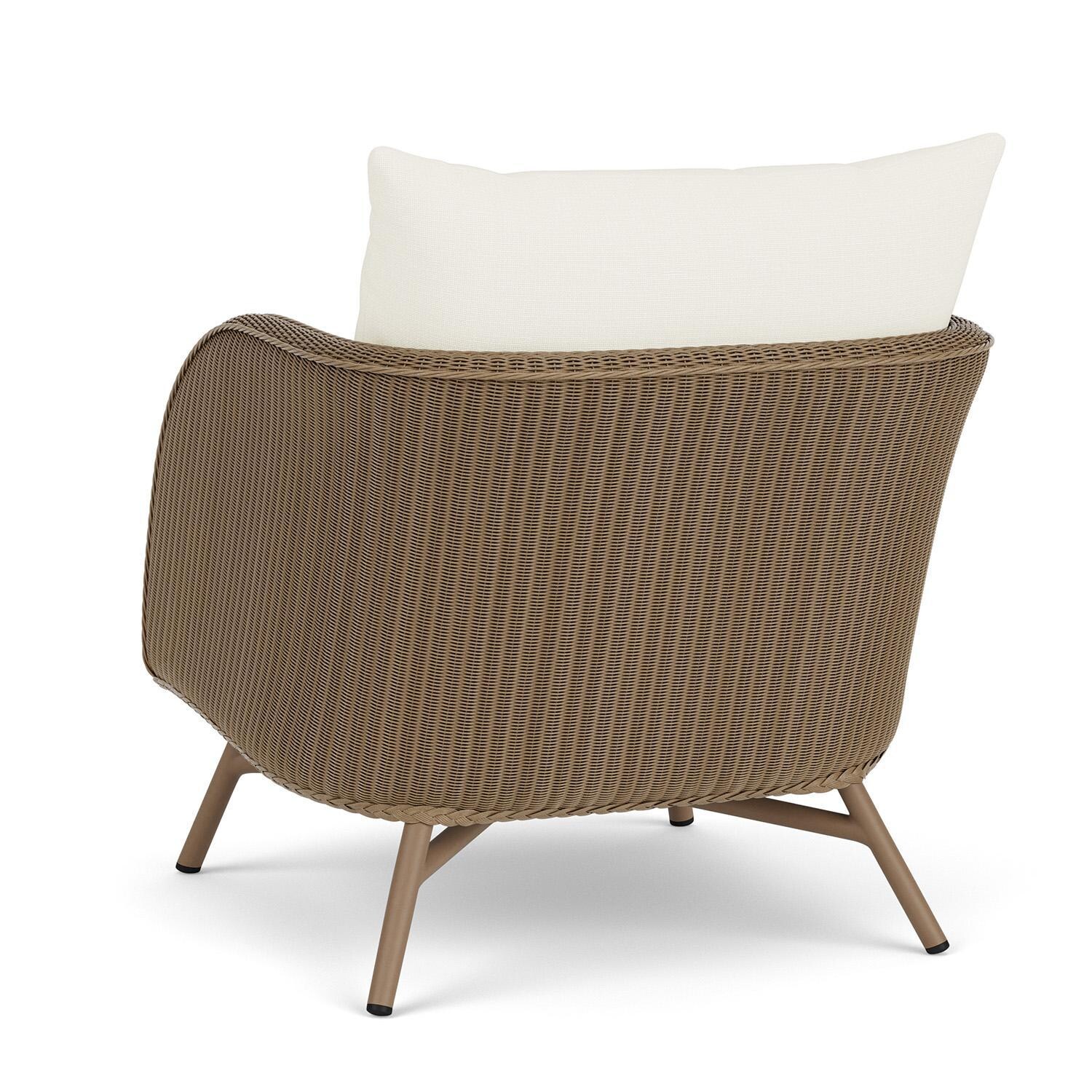 Lloyd Flanders Essence Lounge Chair W/Sailcloth Salt Fabric - Fawn Finish - Back Left thumbnail