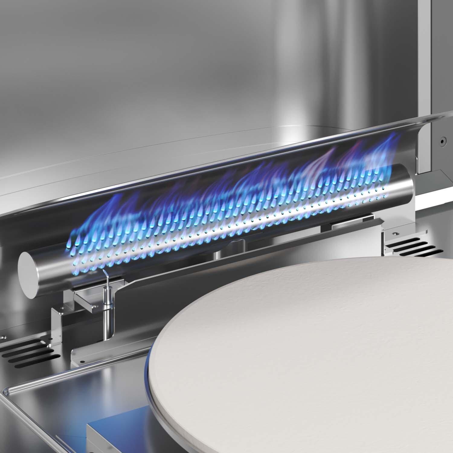 TYTUS TDT-CRT-GPZA Emberwood Propane Pizza Oven and Prep Cart - Burner - Detail thumbnail